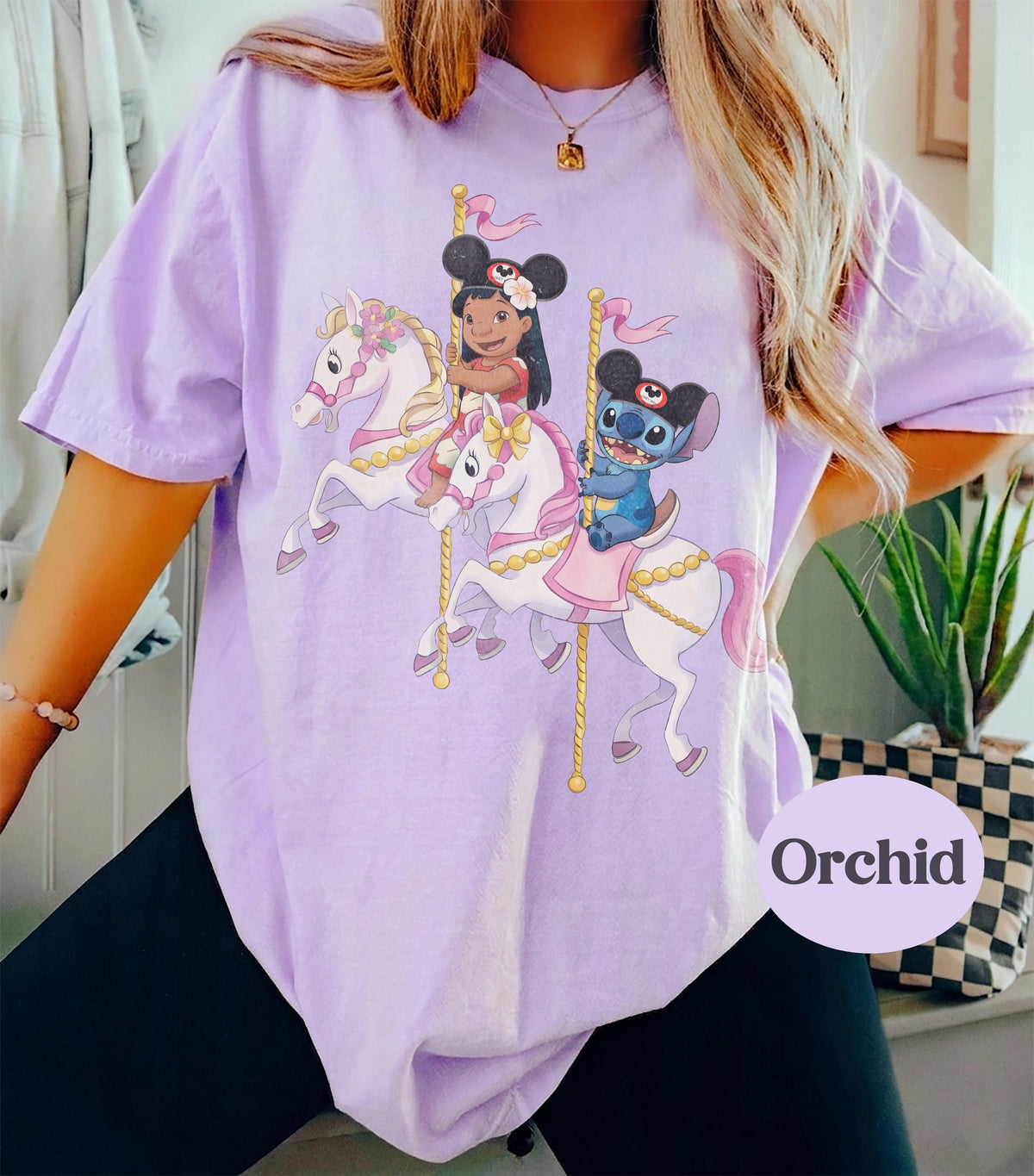 Stitch Lilo Carousel Comfort Colors — Gildan Sweatshirt fan art by Snagva (5)