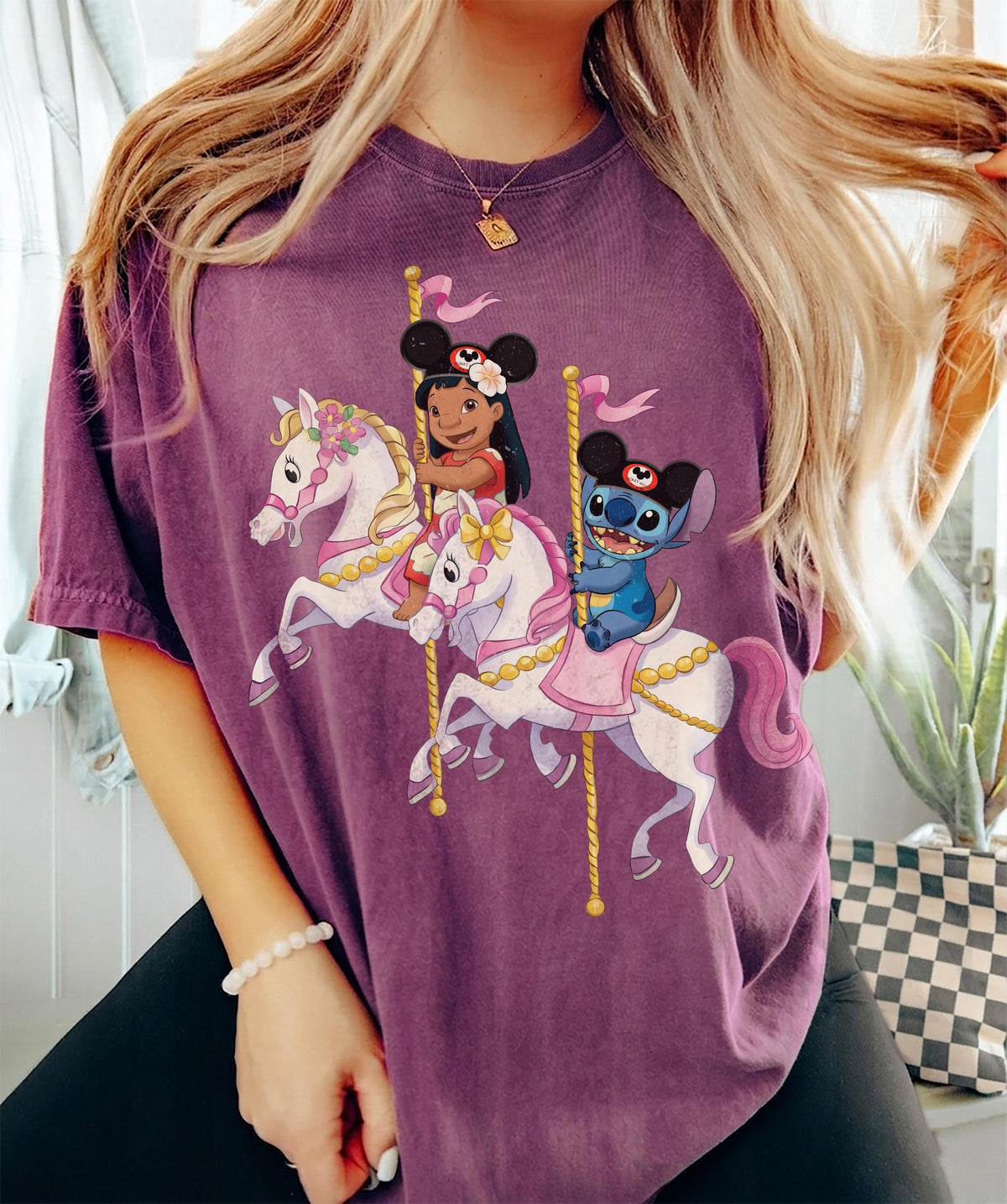 Stitch Lilo Carousel Comfort Colors — Bella+Canvas Tee fan art by Snagva (7)