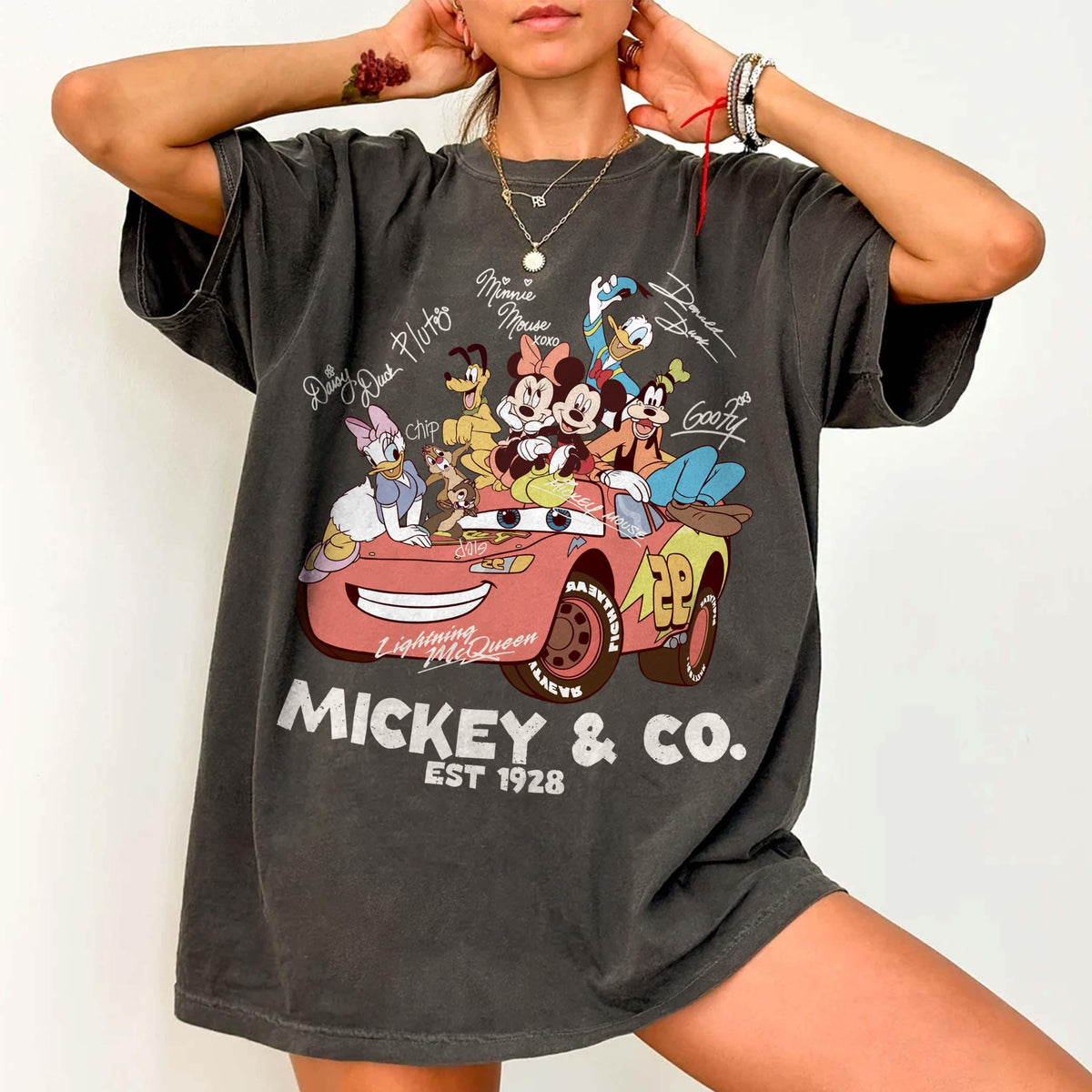 Retro Mickey and Co — Gildan Hoodie fan art by Snagva (5)