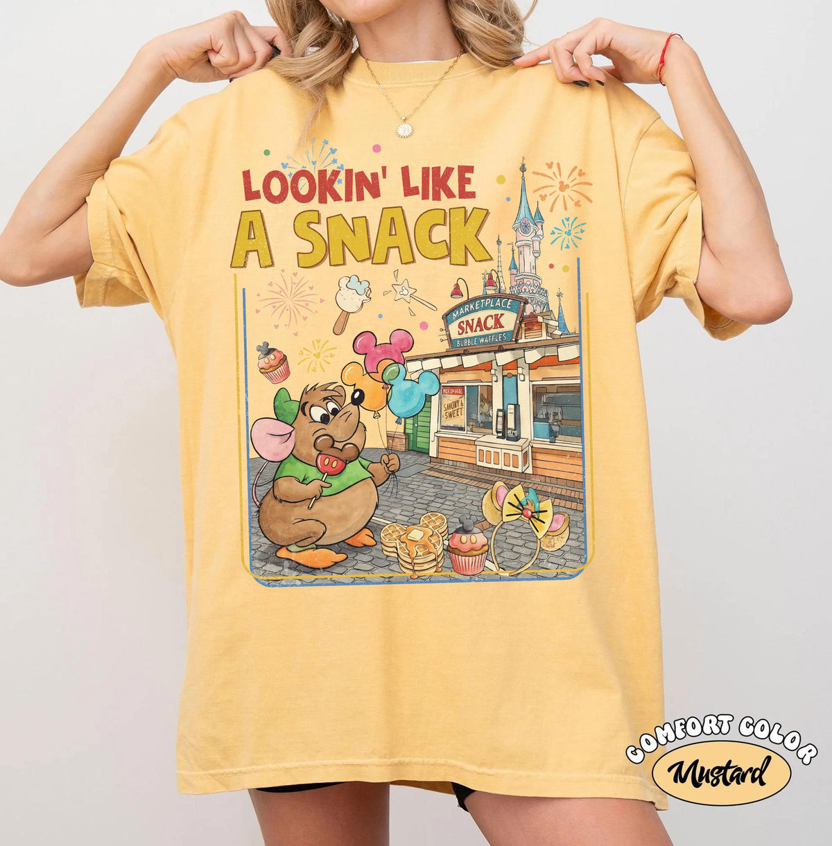 Retro Gus Gus Mouse Lookin' Like A Snack — Gildan Sweatshirt fan art by Snagva (4)