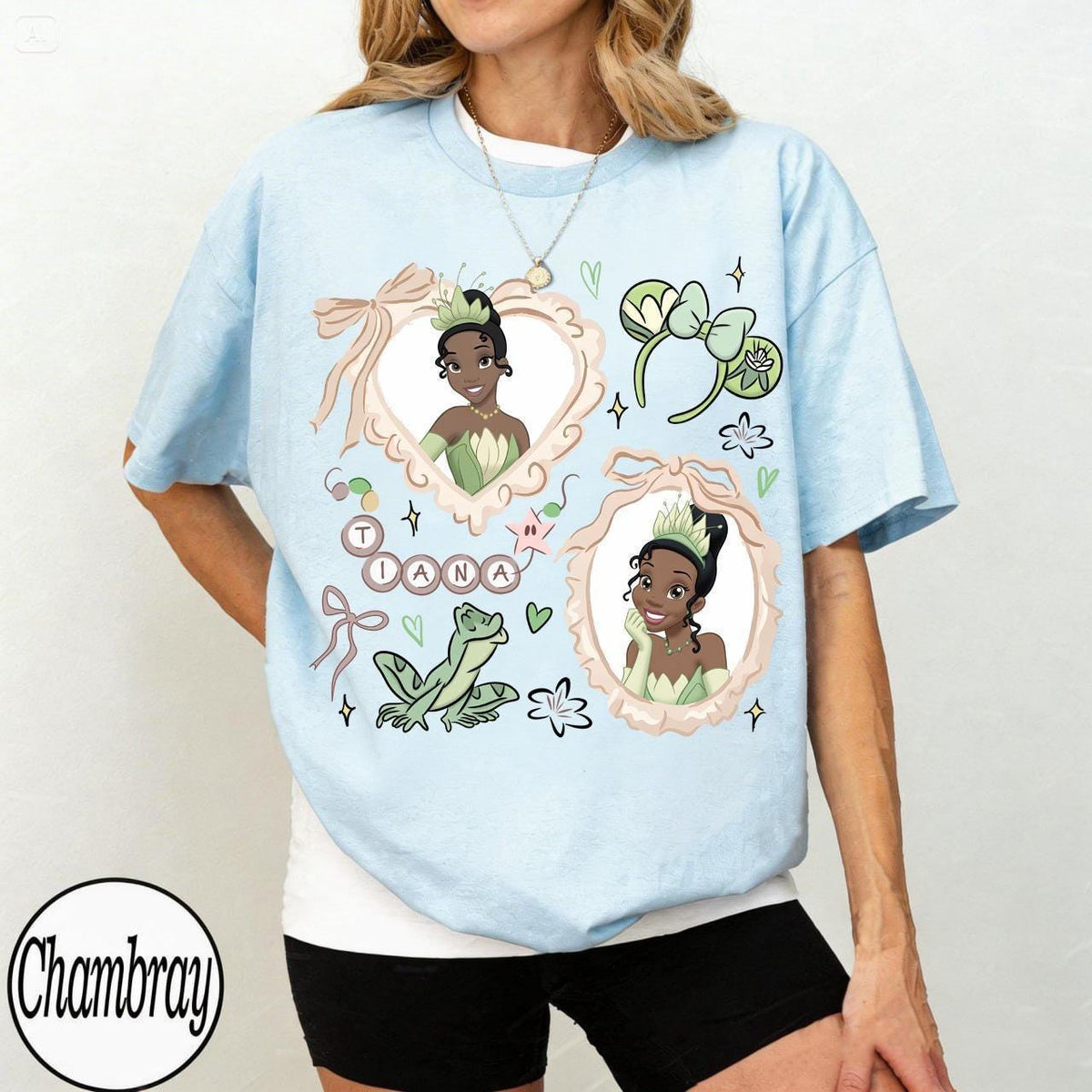 Tiana — Bella+Canvas Tee fan art by Snagva (4)