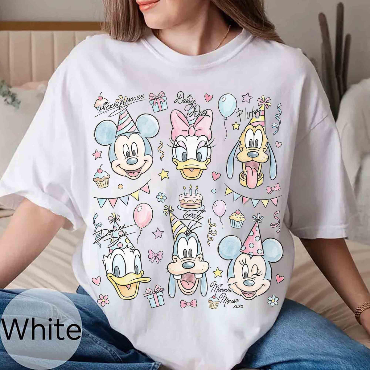 Watercolor Mickey Friends Birthday — Comfort Colors Tee fan art by Snagva (4)