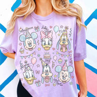Watercolor Mickey Friends Birthday — Bella+Canvas Tee fan art by Snagva (5)