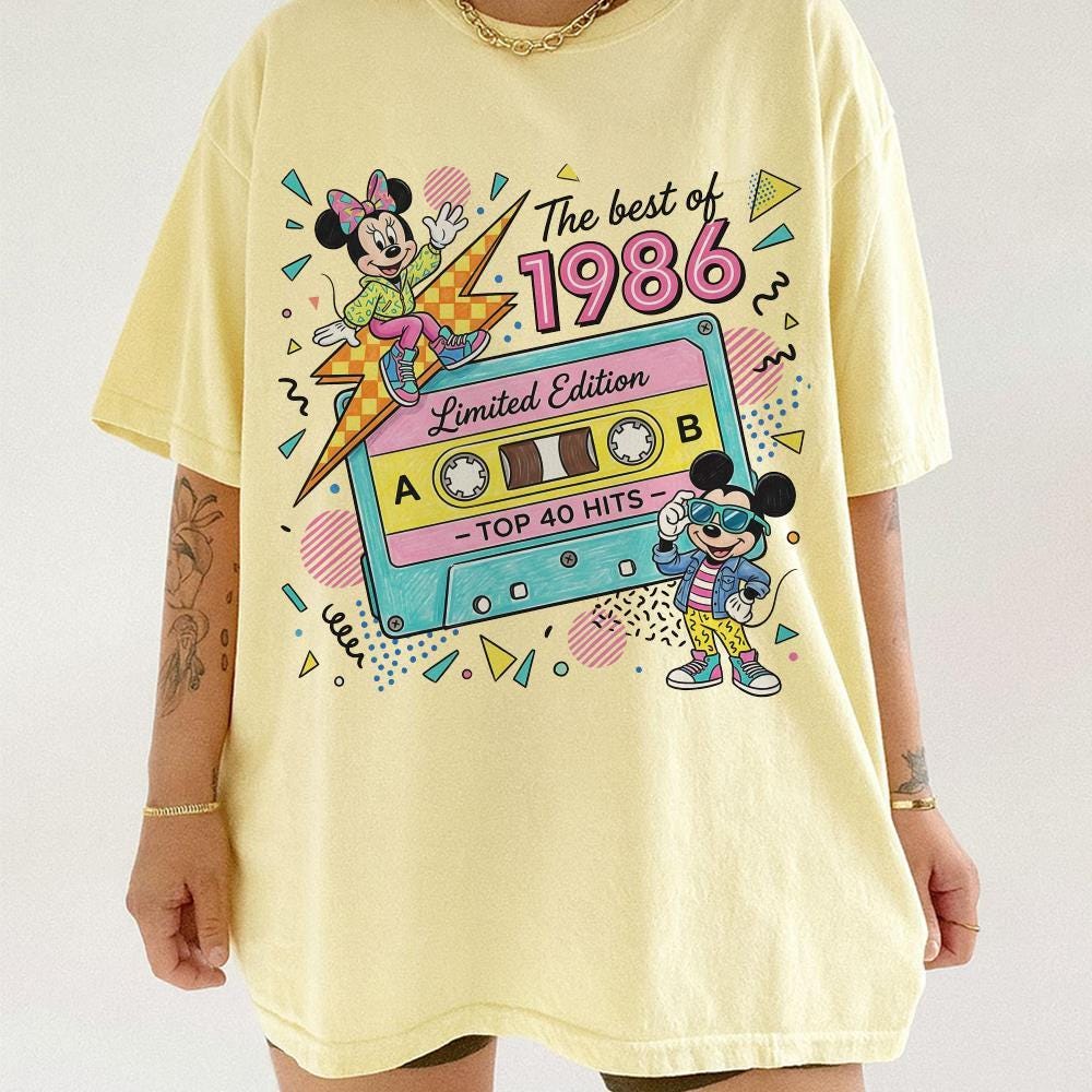 Mickey Minnie 1986 Limited Edition Retro Cassette — Comfort Colors Tee fan art by Snagva (5)