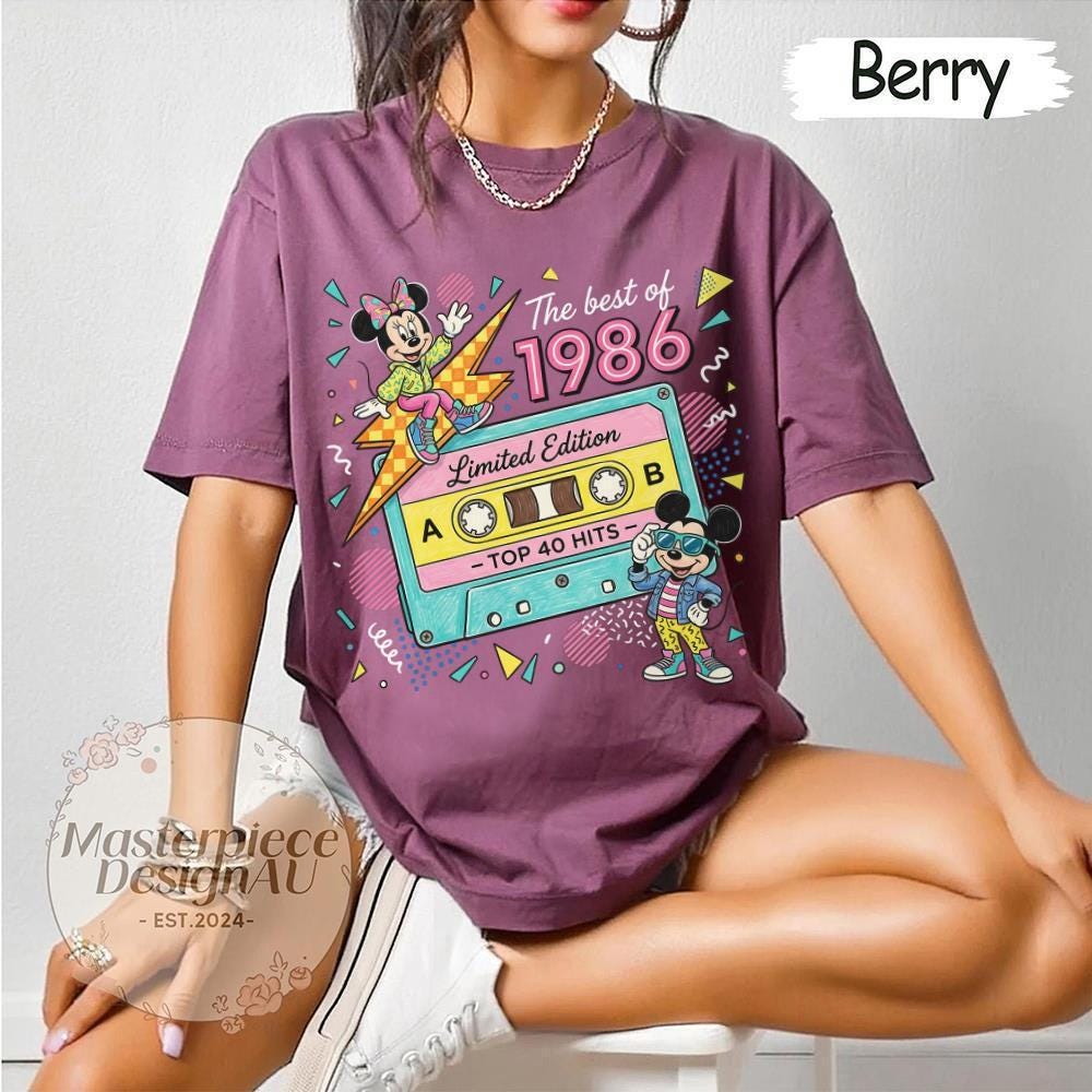 Mickey Minnie 1986 Limited Edition Retro Cassette — Comfort Colors Tee fan art by Snagva (6)