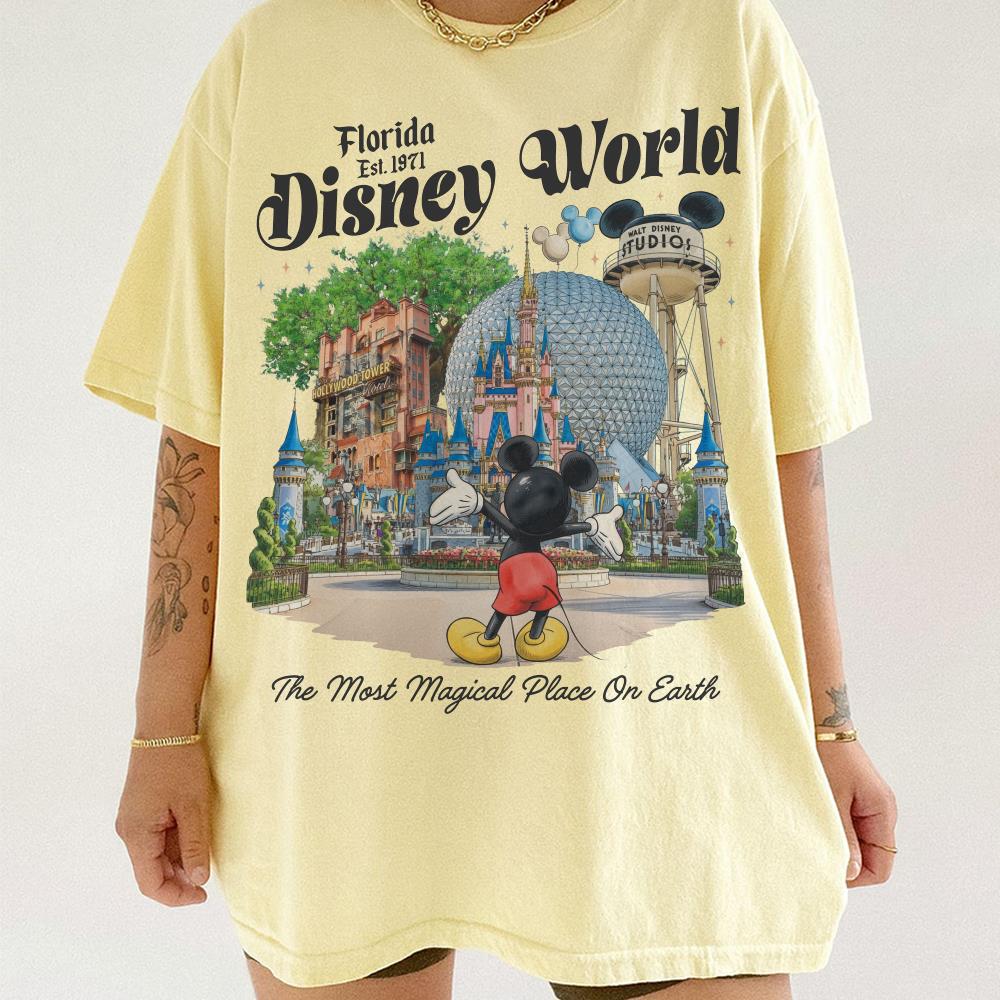 Mickey Mouse Disney World Florida 1971 — Bella+Canvas Tee fan art by Snagva (4)