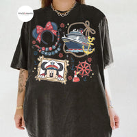 Retro Coquette Bow Disney Cruise — Gildan Hoodie fan art by Snagva (2)