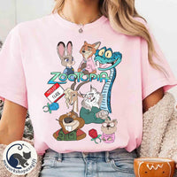 Zootopia 2 Characters Group Retro — Bella+Canvas Tee fan art by Snagva (2)