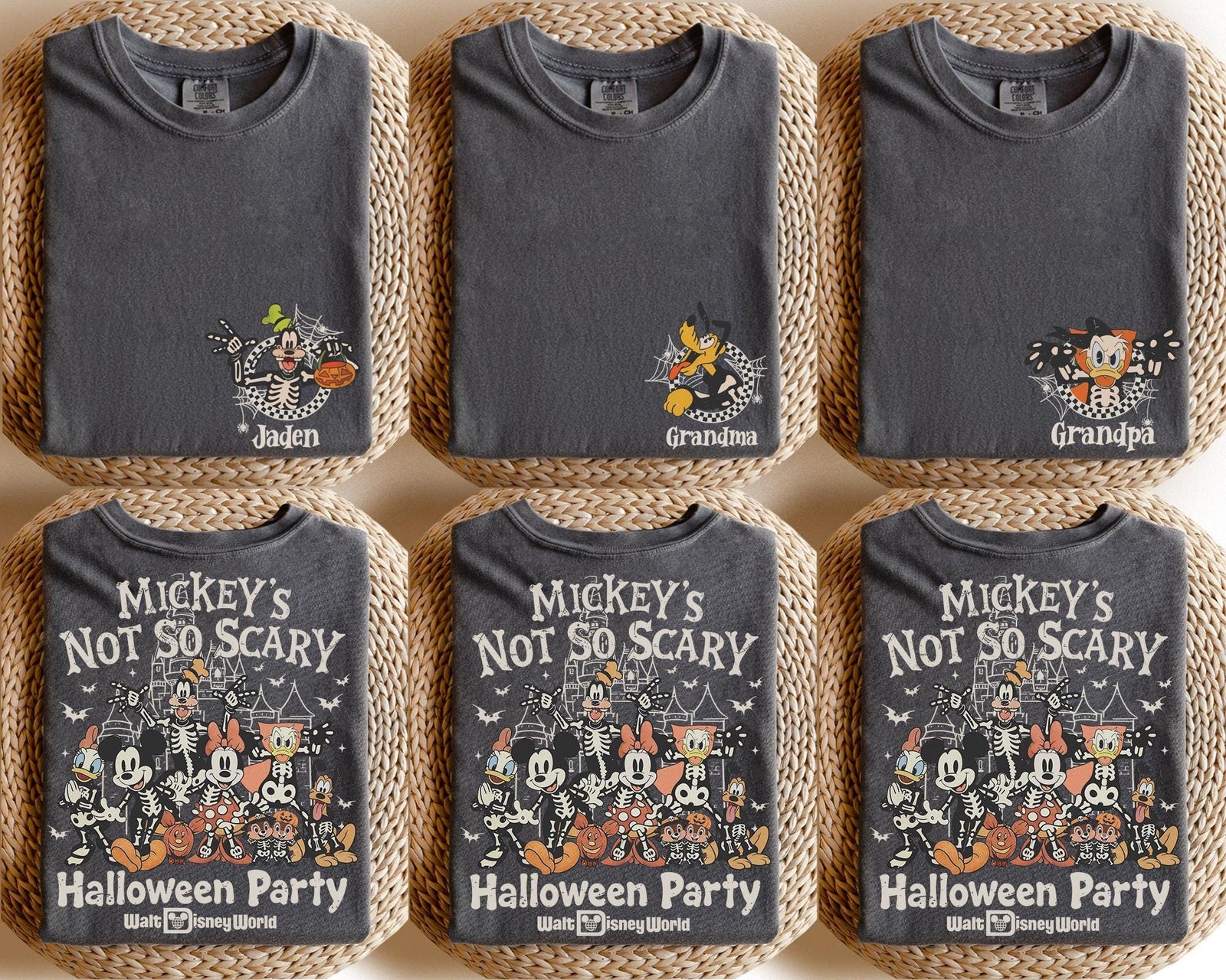 Custom Comfort Colors Mickey's Not So Scary Halloween Party  — Gildan Hoodie fan art by Snagva