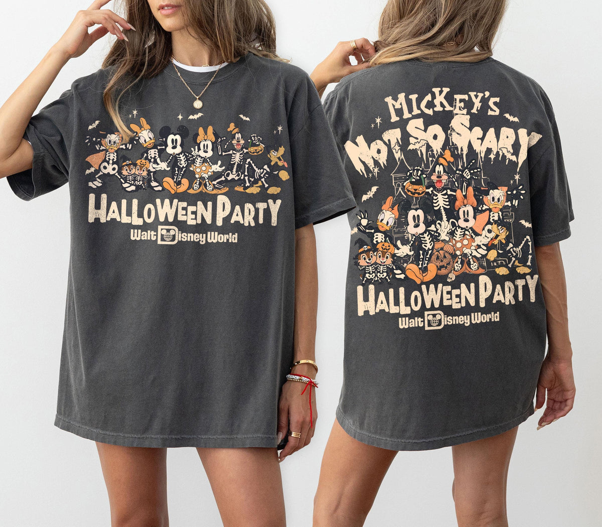 Retro Mickey's Not So Scary Halloween Party 2026 Skeleton Co — Comfort Colors Tee fan art by Snagva (3)