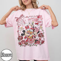 Coquette Bow Mickey Friends Valentine's Day — Comfort Colors Tee fan art by Snagva (2)