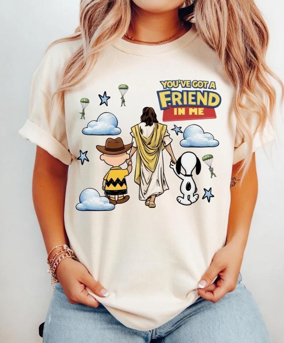 Jesus Toy Story Friendship — Bella+Canvas Tee fan art by Snagva (4)