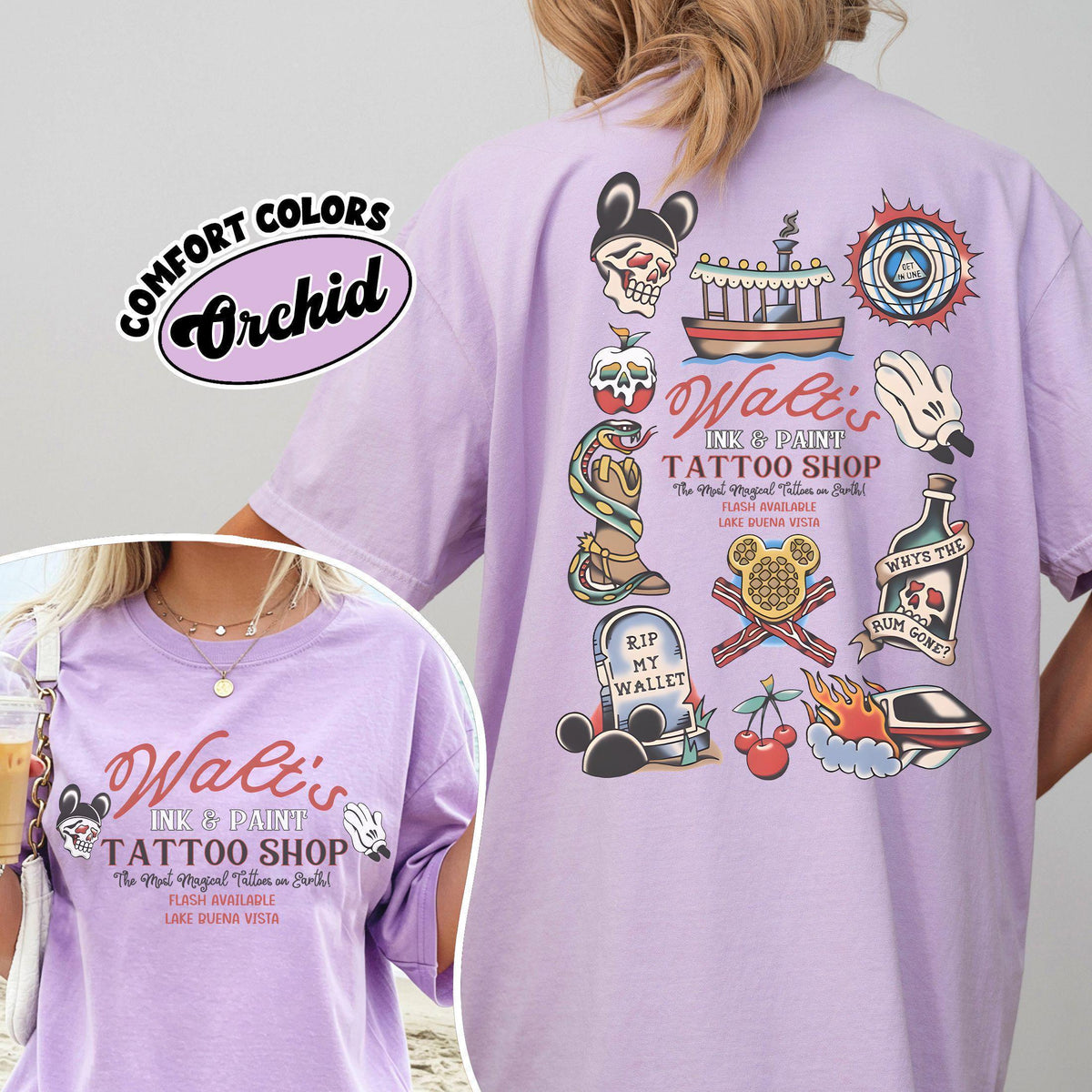 Retro Walt's Ink & Paint Tattoo Shop — Gildan Sweatshirt fan art by Snagva (5)