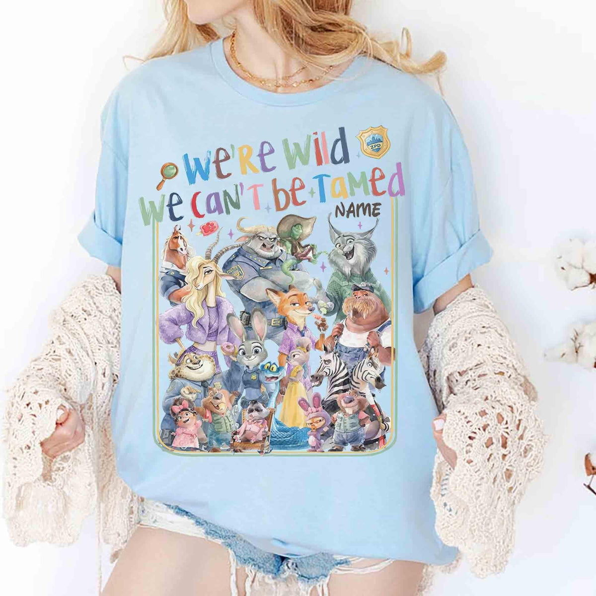 Personalized Disney Zootopia 2 We're Wild and We can't be Ta — Gildan Sweatshirt fan art by Snagva (5)