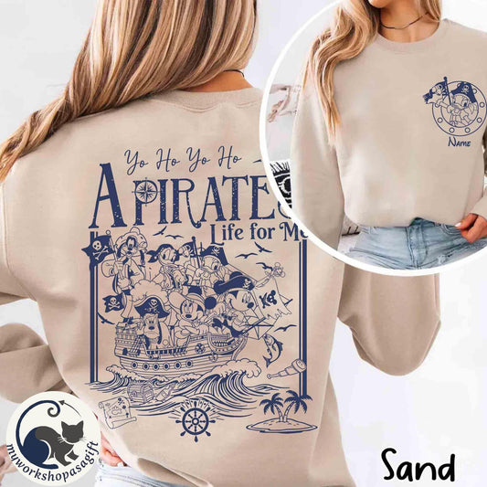 2-sided Mickey and Friends Disney Pirates — Comfort Colors Tee