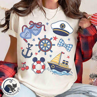 Coquette Bows Disney Cruise Retro — Gildan Sweatshirt fan art by Snagva