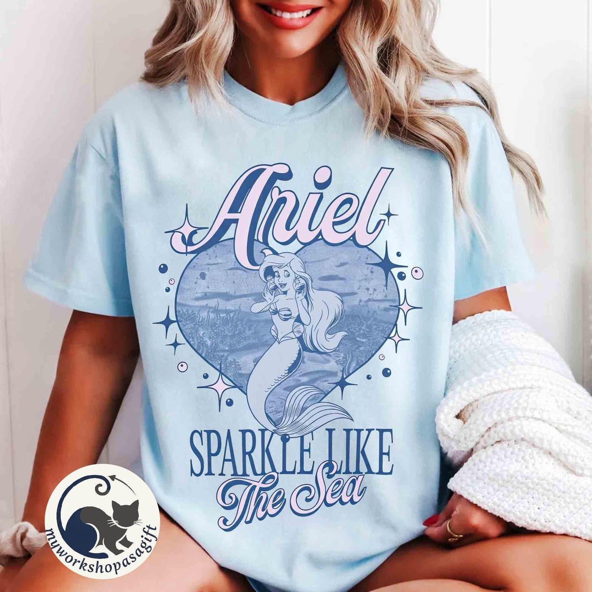 Retro Disney Disney The Little Mermaid Ariel Sparkle — Gildan Sweatshirt fan art by Snagva