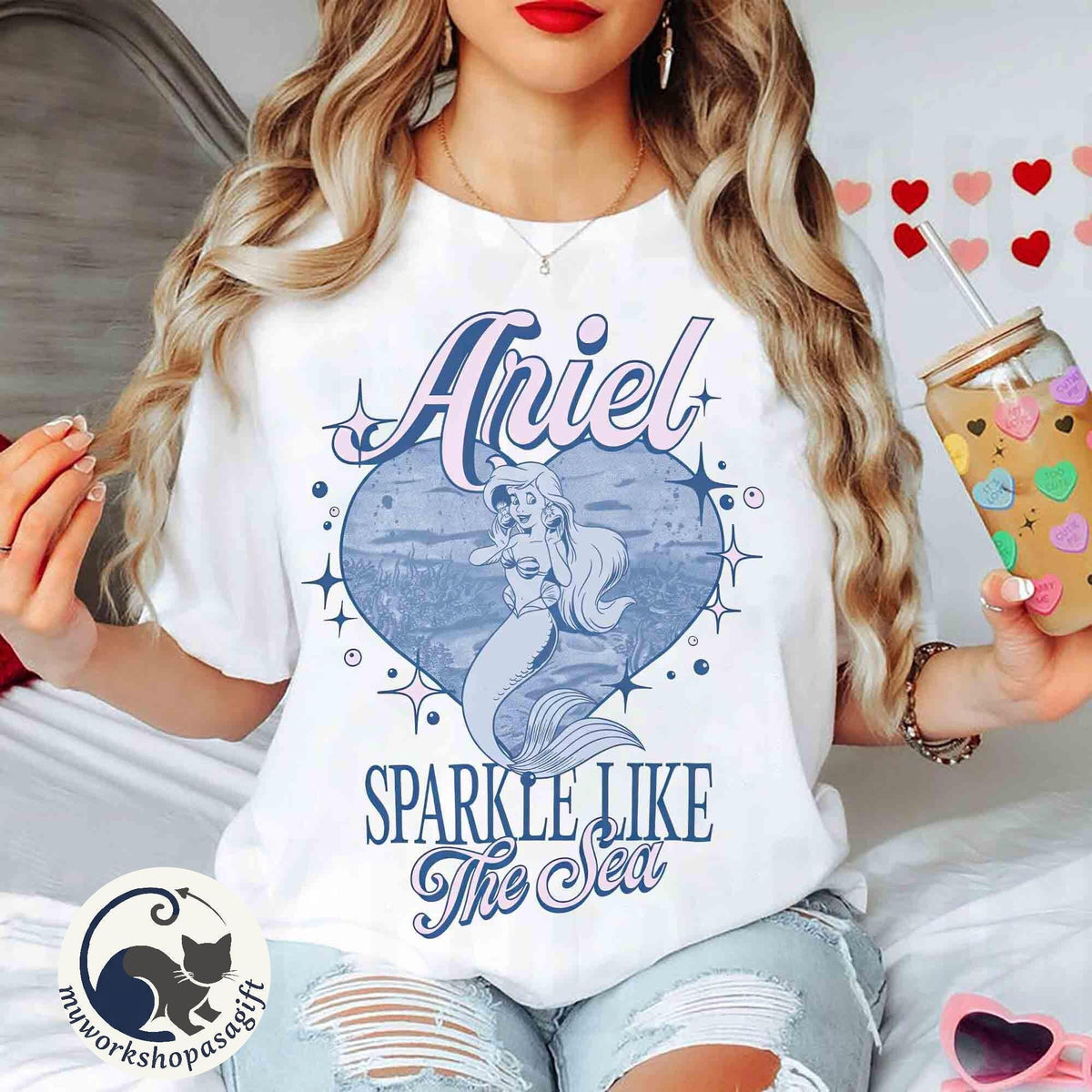 Retro Disney Disney The Little Mermaid Ariel Sparkle — Gildan Sweatshirt fan art by Snagva (2)