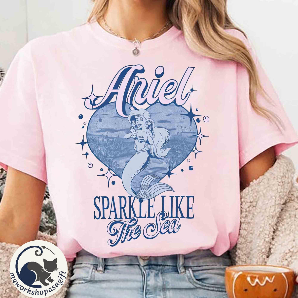 Retro Disney Disney The Little Mermaid Ariel Sparkle — Comfort Colors Tee fan art by Snagva (3)