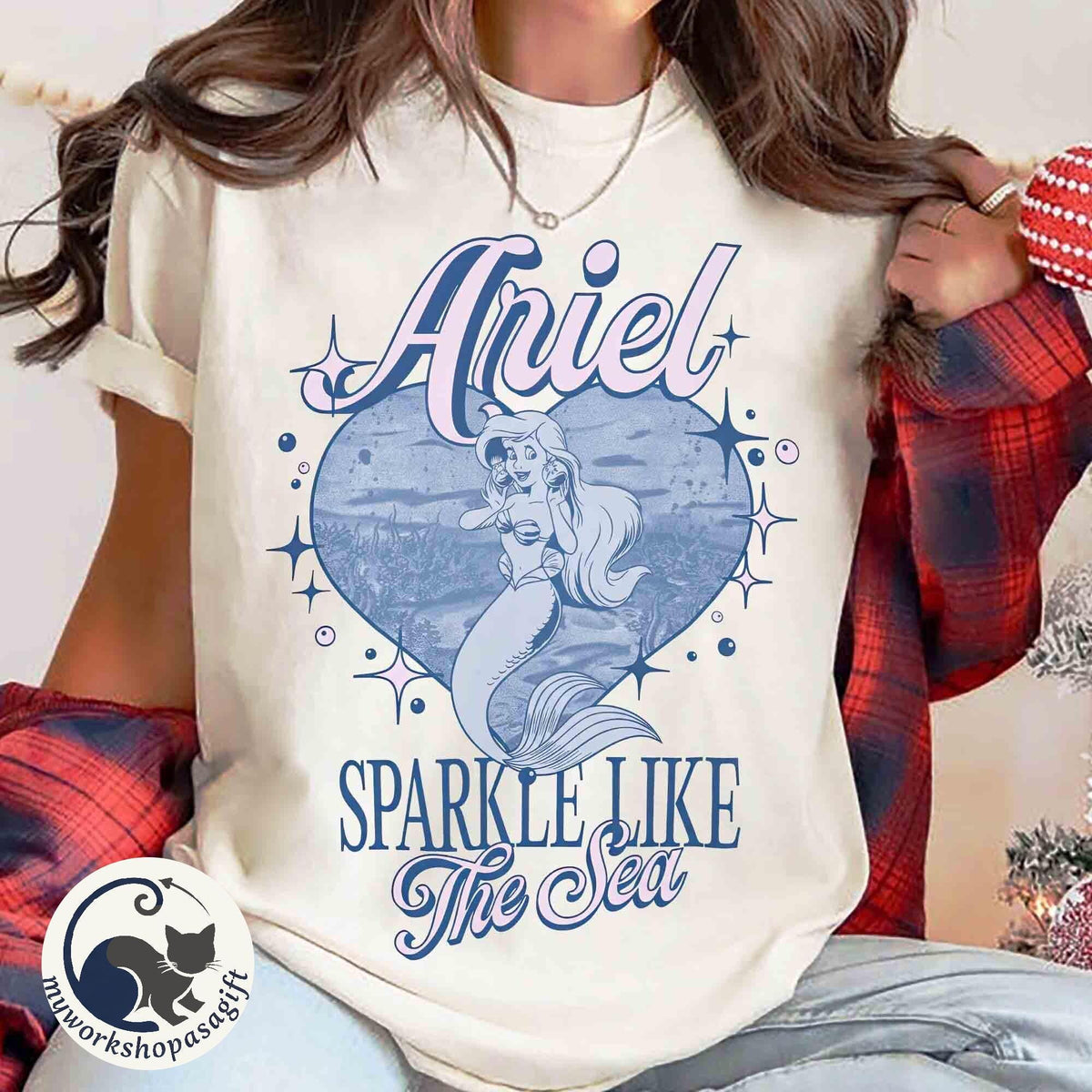 Retro Disney Disney The Little Mermaid Ariel Sparkle — Gildan Sweatshirt fan art by Snagva (4)