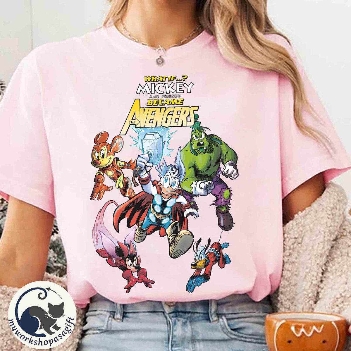 What If Mickey and Friends Became the Avengers — Comfort Colors Tee fan art by Snagva (4)