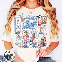 Coquette Bow Watercolor Disney Mickey & Friends Cruise Line  — Bella+Canvas Tee fan art by Snagva