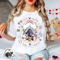 Coquette Bow Watercolor Disney Mickey & Friends Cruise Line  — Gildan Sweatshirt fan art by Snagva