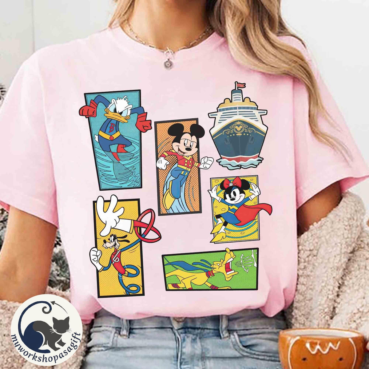 Disney Cruise Destiny Marvel Avenger Mickey and Friends — Gildan Sweatshirt fan art by Snagva (2)