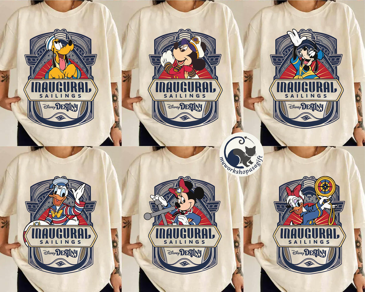 Disney Destiny Inaugural Sailing Mickey and Friends — Bella+Canvas Tee fan art by Snagva