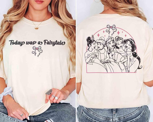 2-Sided Coquette Bow Disney Today was a Fairytale — Gildan Sweatshirt