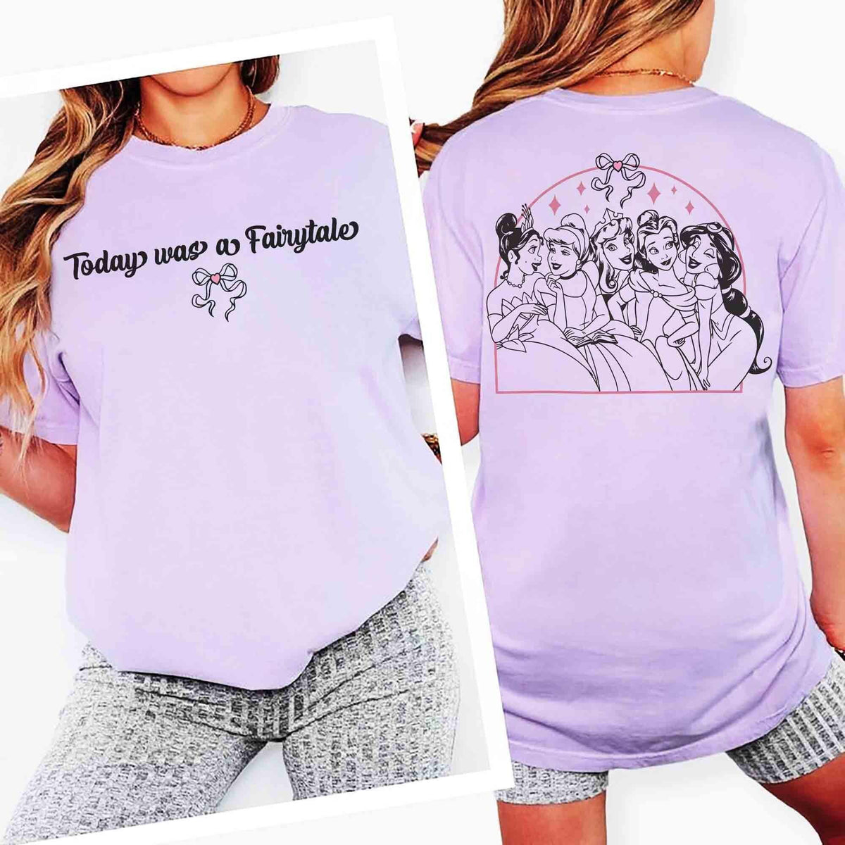 2-Sided Coquette Bow Disney Today was a Fairytale — Gildan Sweatshirt fan art by Snagva (3)