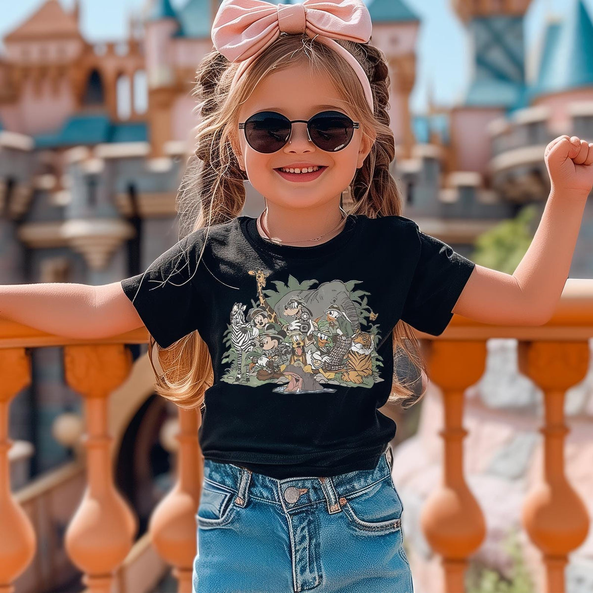 Mickey Minnie Safari — Bella+Canvas Tee fan art by Snagva (3)