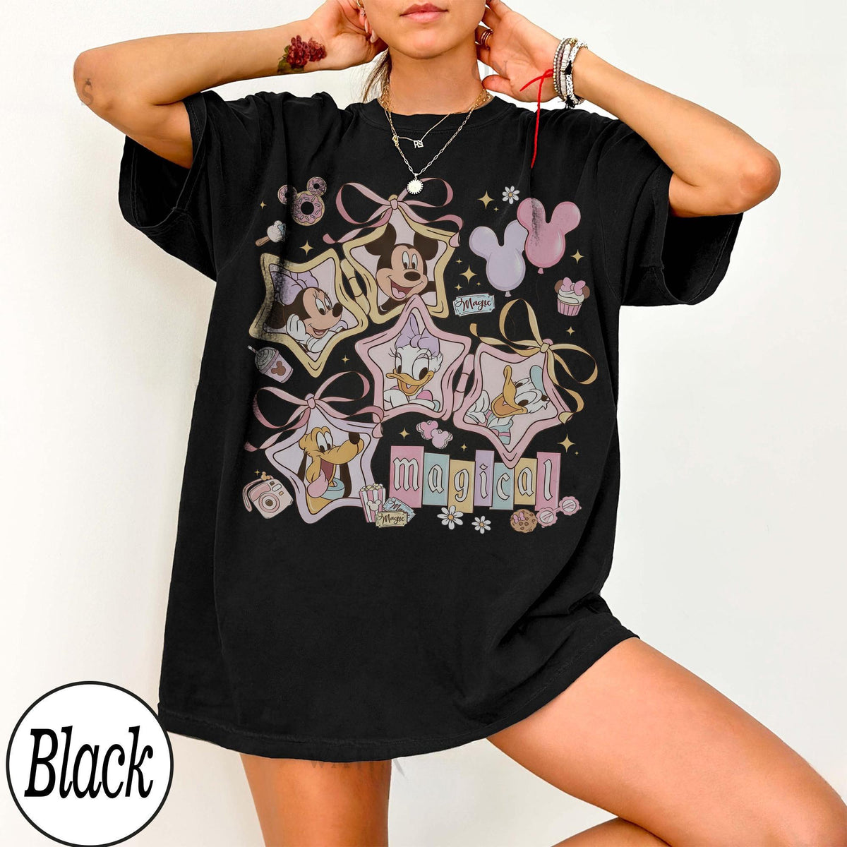 Retro Magical Pastel Coquette Disney — Gildan Hoodie fan art by Snagva (2)