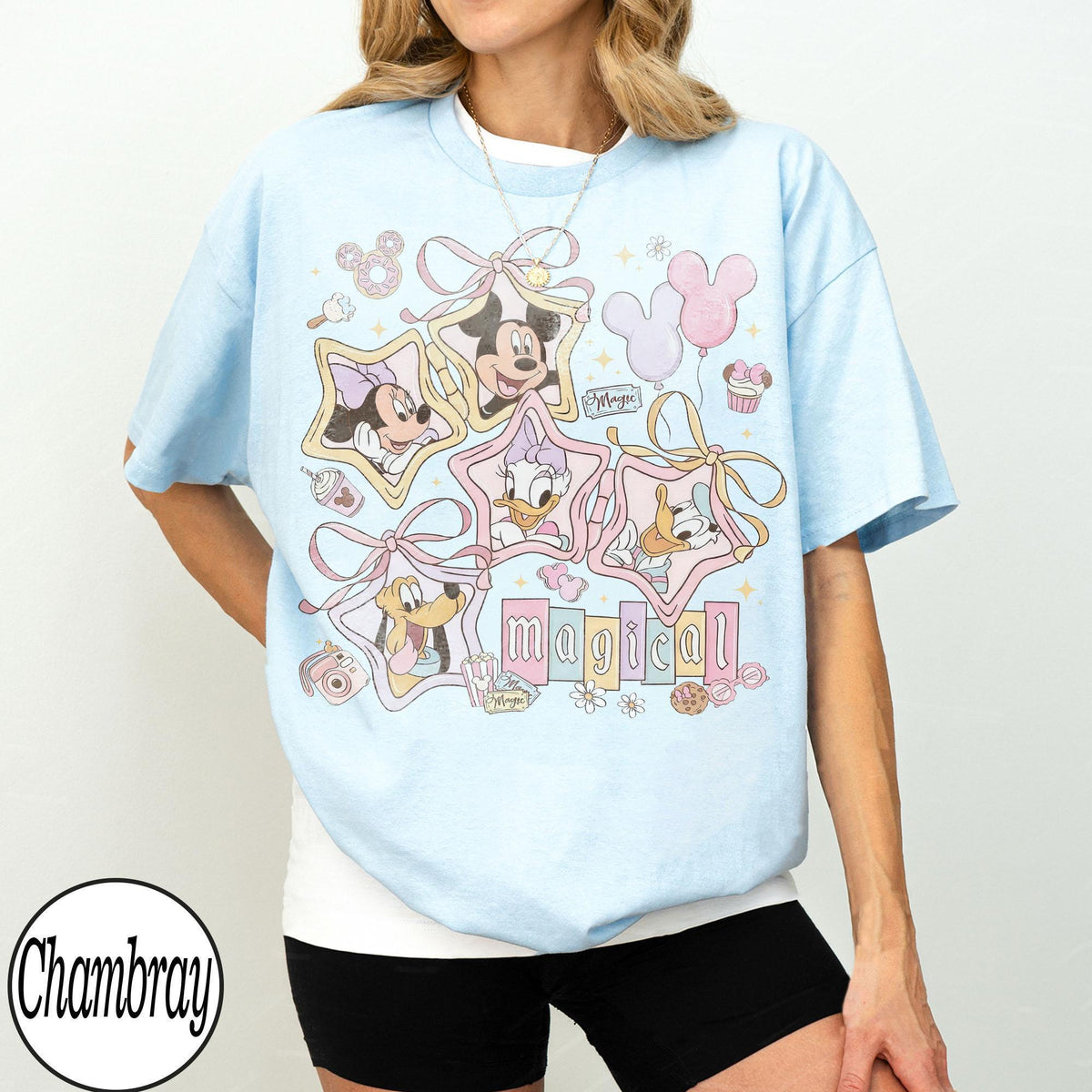 Retro Magical Pastel Coquette Disney — Gildan Sweatshirt fan art by Snagva (3)