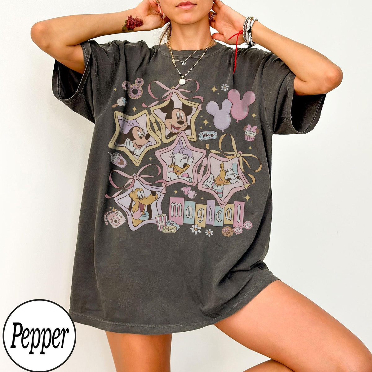 Retro Magical Pastel Coquette Disney — Bella+Canvas Tee fan art by Snagva (6)