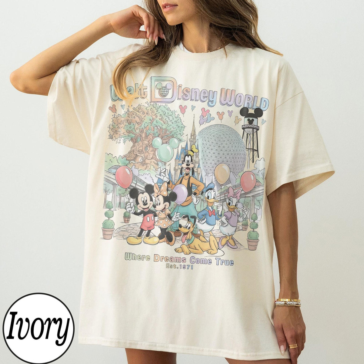 Retro Walt Disney World Mickey and Friends — Gildan Sweatshirt fan art by Snagva (5)
