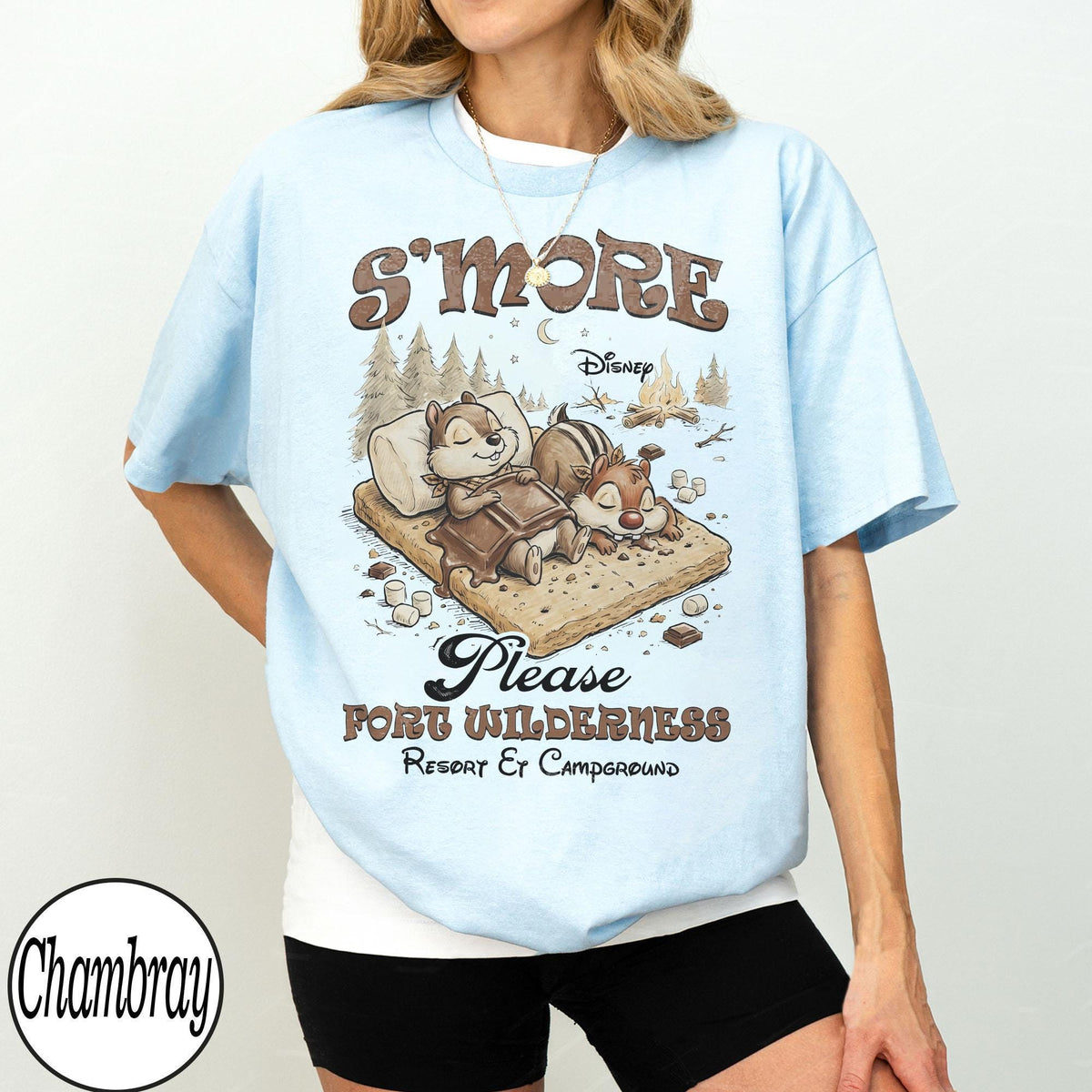 Retro Chip Dale S'more Please Fort Wilderness — Gildan Hoodie fan art by Snagva (6)