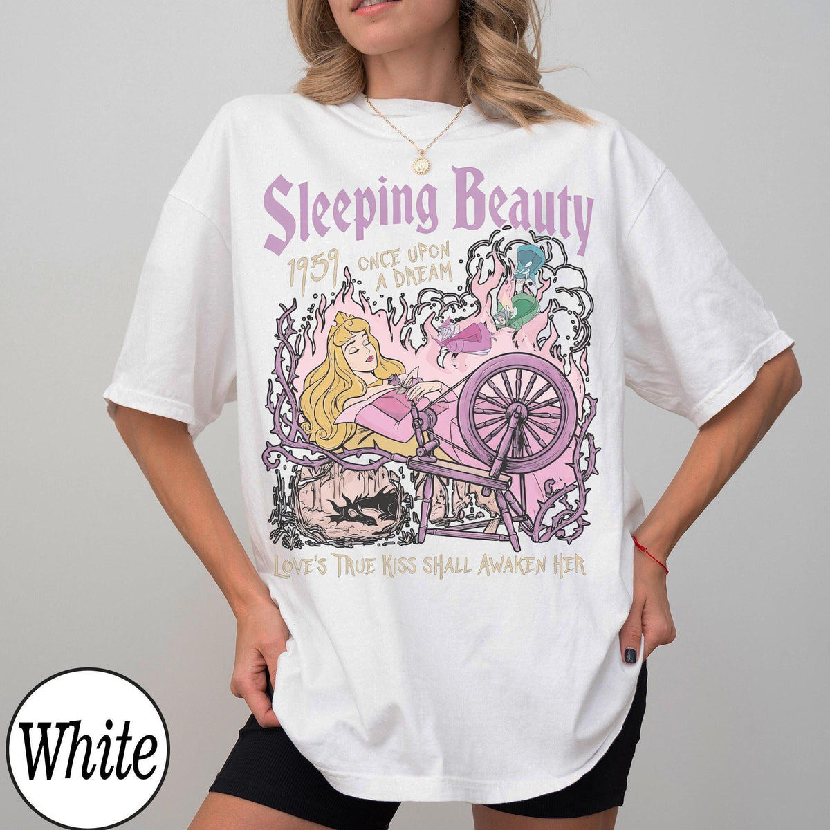 Retro Aurora Princess Sleeping Beauty 1959 — Bella+Canvas Tee fan art by Snagva (3)