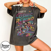 Retro 80s Guardians Cosmic Rewind Mickey Donald Goofy — Gildan Sweatshirt fan art by Snagva (4)