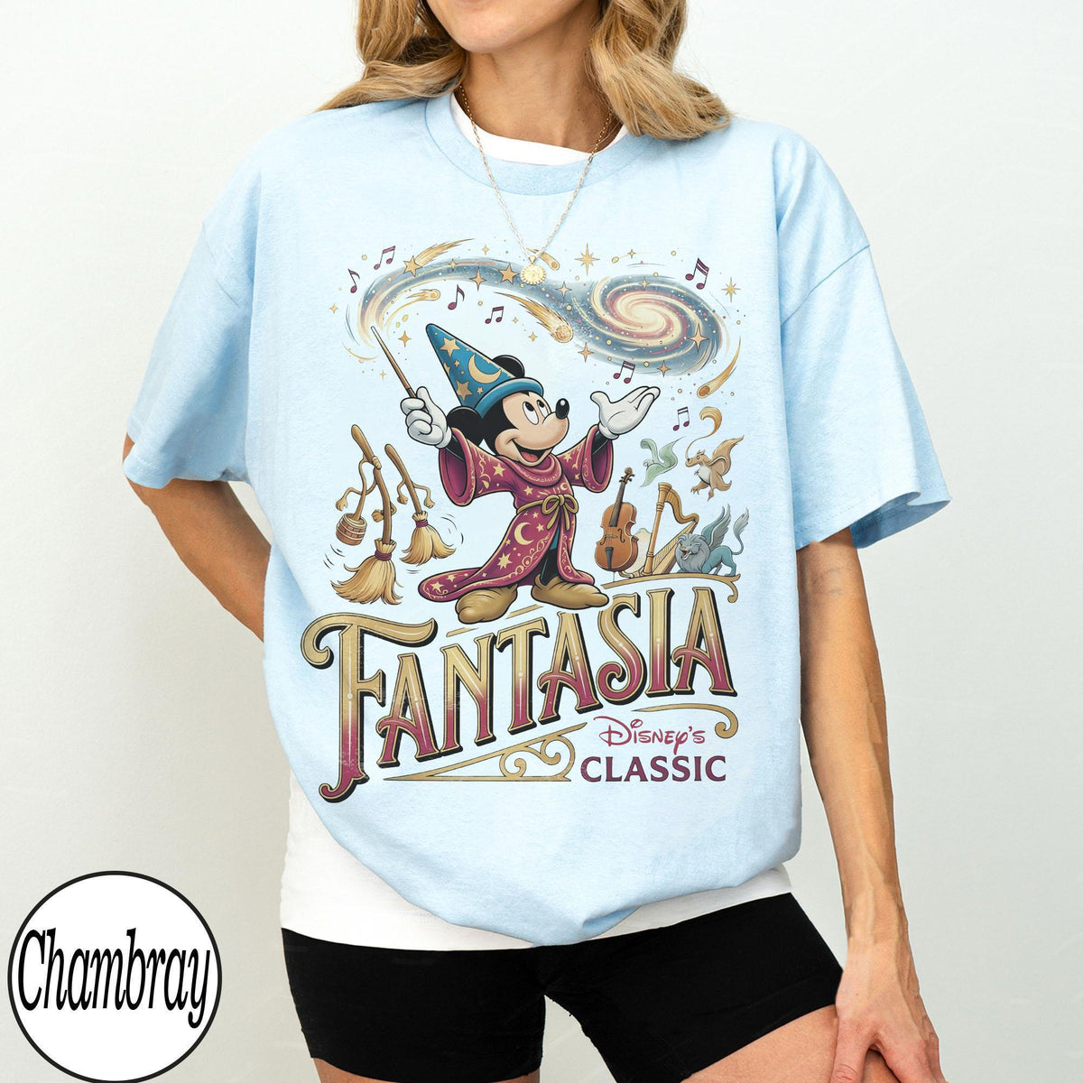 Retro Classic Fantasmic Sorcerer Mickey Comfort Colors — Gildan Sweatshirt fan art by Snagva (3)