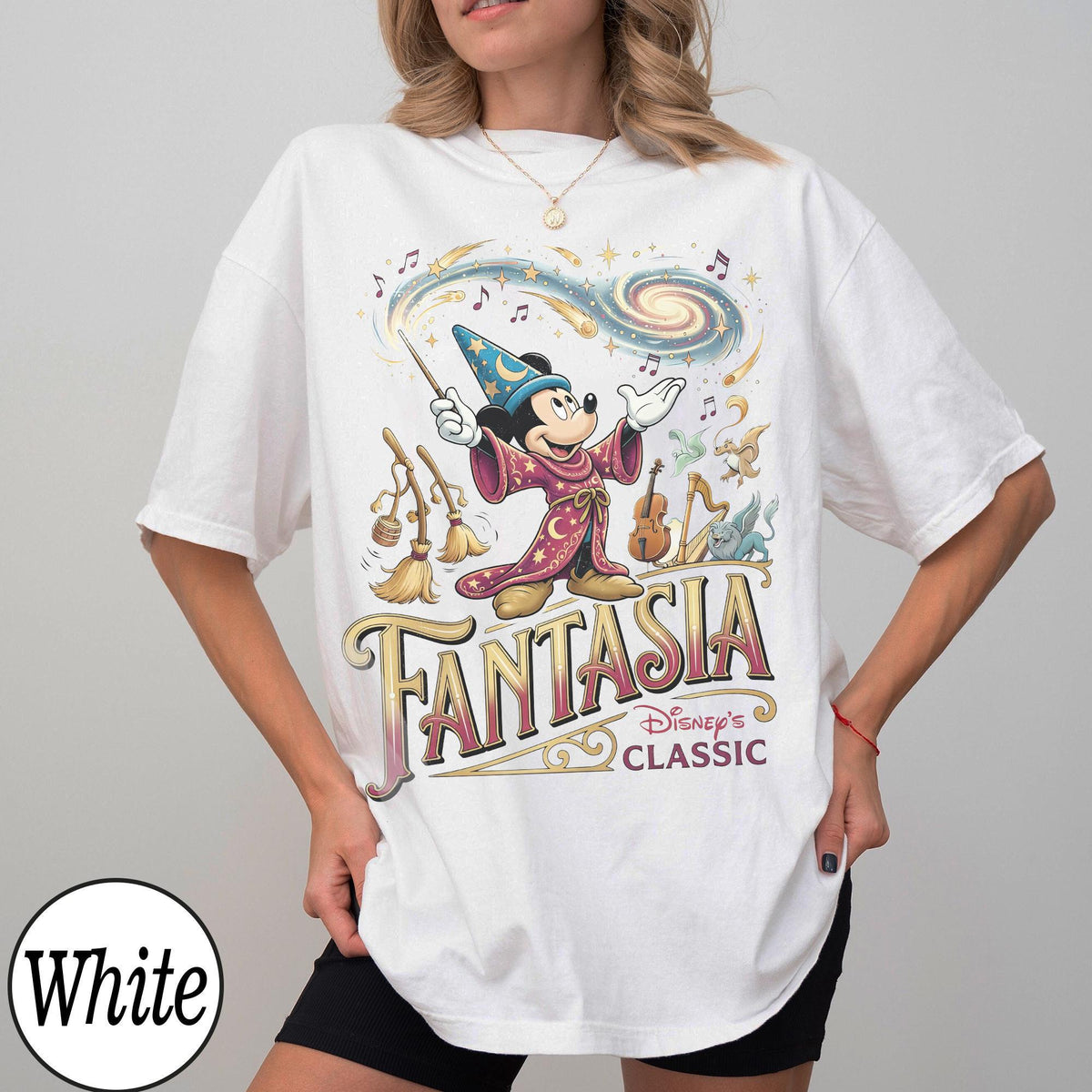 Retro Classic Fantasmic Sorcerer Mickey Comfort Colors — Comfort Colors Tee fan art by Snagva (5)