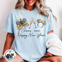 Coquette Bow Mickey Ears Happy New Year — Bella+Canvas Tee fan art by Snagva (3)