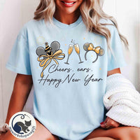 Coquette Bow Mickey Ears Happy New Year — Gildan Sweatshirt fan art by Snagva (3)