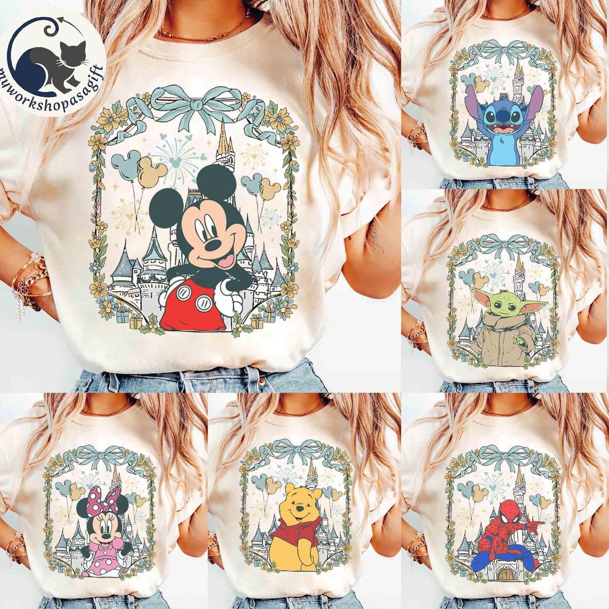 Customize All Characters Disney Magical Castle — Gildan Sweatshirt fan art by Snagva