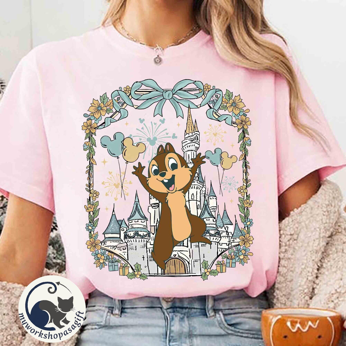 Customize All Characters Disney Magical Castle — Bella+Canvas Tee fan art by Snagva (4)