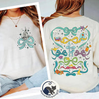 2-Sided Coquette Bows Disney Princess Movie Comfort Color — Bella+Canvas Tee fan art by Snagva (4)