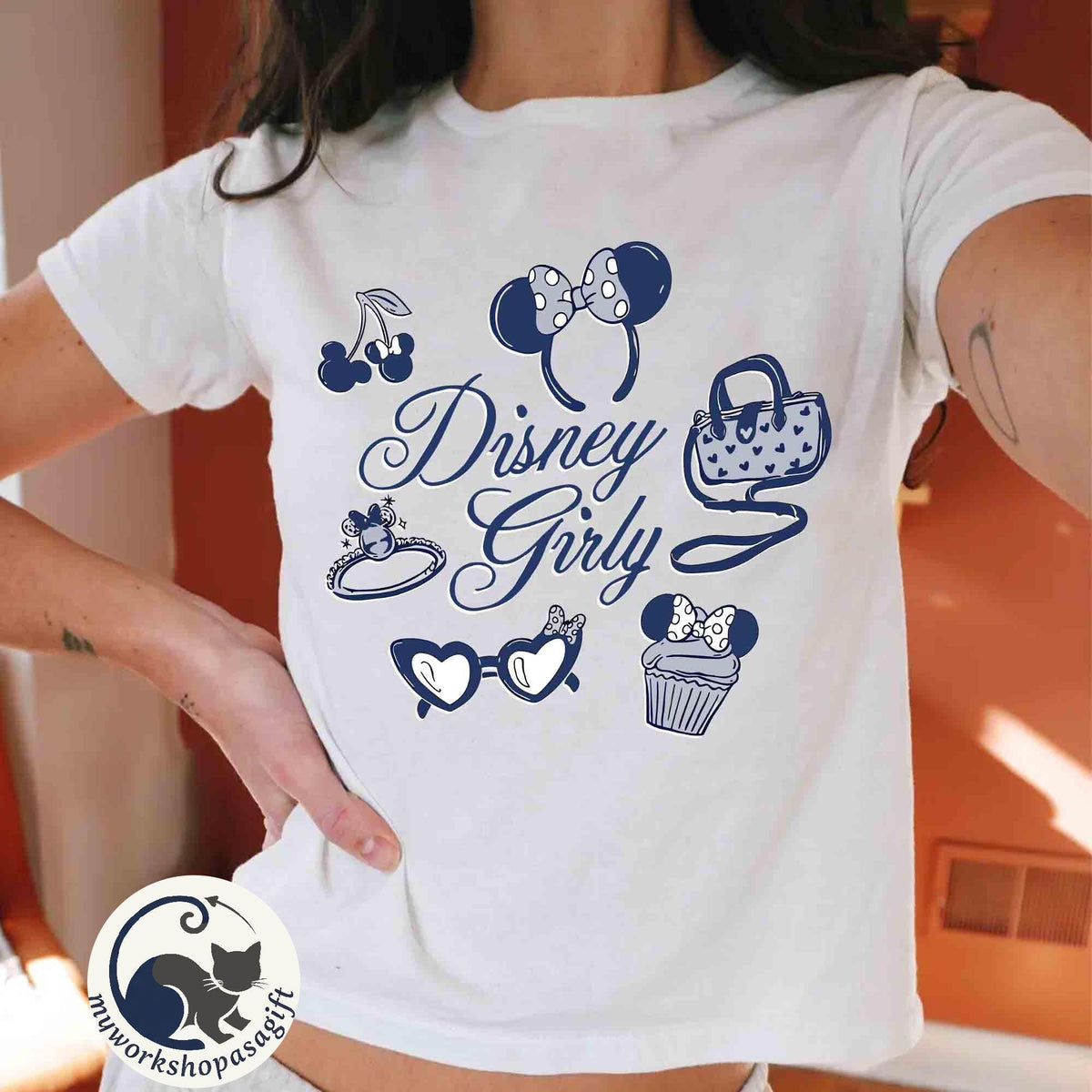 Coquette Disney Girly Magical Castle Baby — Bella+Canvas Tee fan art by Snagva (4)