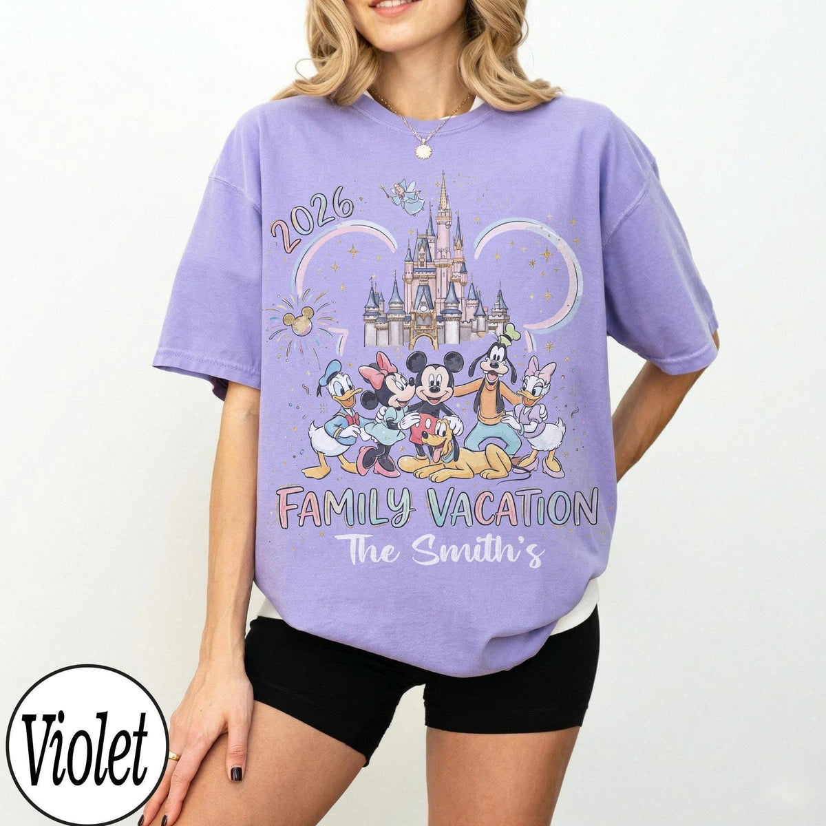 Custom Disney Family Trip 2026 Comfort Colors — Gildan Sweatshirt fan art by Snagva (8)