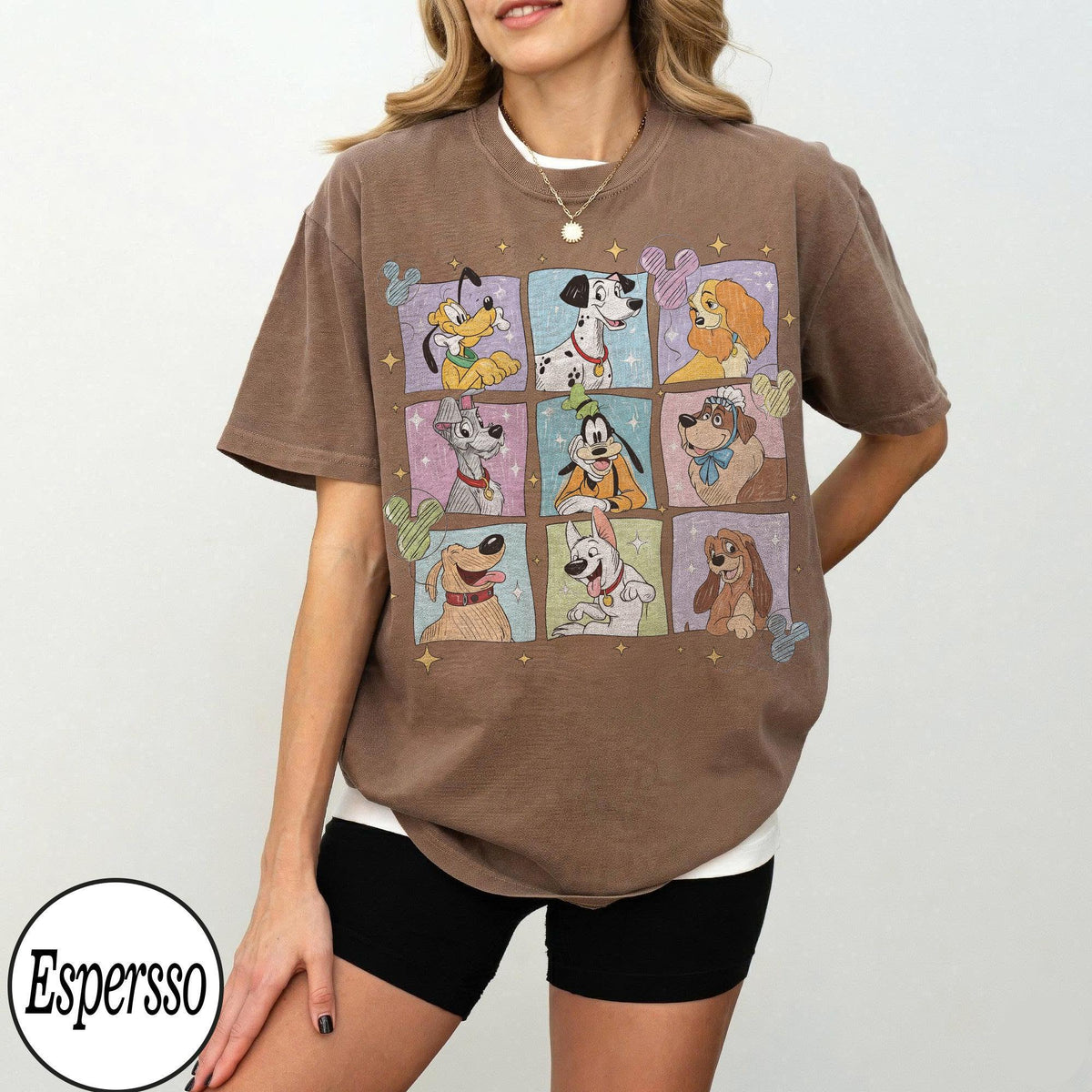 Retro Disney Dogs Characters Sketch — Bella+Canvas Tee fan art by Snagva (2)