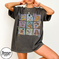 Retro Disney Dogs Characters Sketch — Bella+Canvas Tee fan art by Snagva (6)
